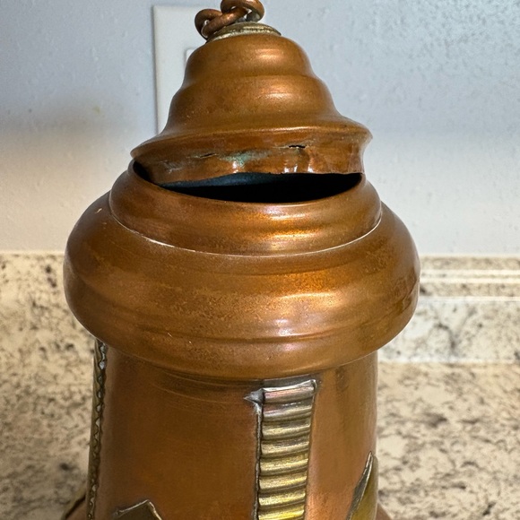 Vintage Middle Eastern copper and brass ewer (water vessel) - Picture 8 of 12